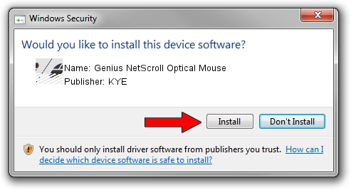 KYE Genius NetScroll Optical Mouse driver installation 1310204