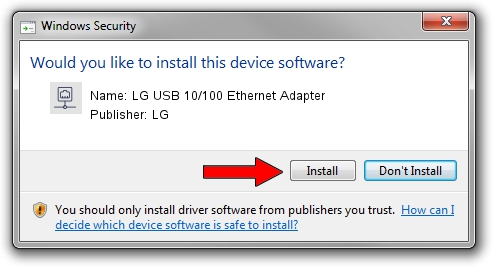 LG LG USB 10/100 Ethernet Adapter driver installation 3894537