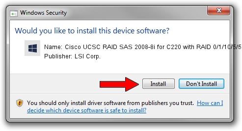 LSI Corp. Cisco UCSC RAID SAS 2008-8i for C220 with RAID 0/1/10/5/50 driver download 2037640