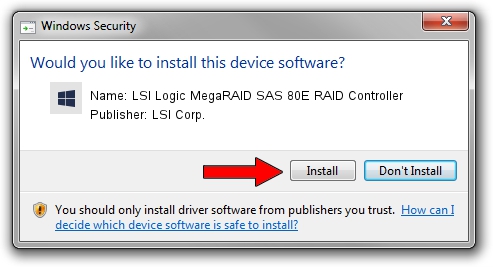 LSI Corp. LSI Logic MegaRAID SAS 80E RAID Controller setup file 1998464