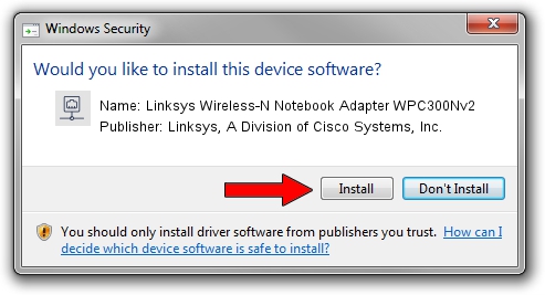Linksys, A Division of Cisco Systems, Inc. Linksys Wireless-N Notebook Adapter WPC300Nv2 setup file 1781097