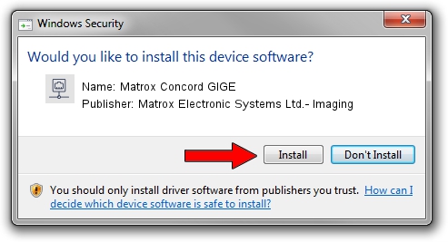 Matrox Electronic Systems Ltd.- Imaging Matrox Concord GIGE driver installation 1044227