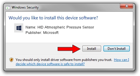 Microsoft HID Atmospheric Pressure Sensor setup file 1098511