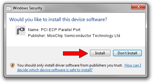 MosChip Semiconductor Technology Ltd PCI ECP Parallel Port driver installation 1889838