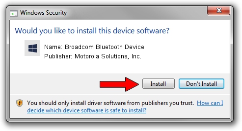 Motorola Solutions, Inc. Broadcom Bluetooth Device setup file 1151304