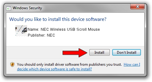 NEC NEC Wireless USB Scroll Mouse driver installation 1903402