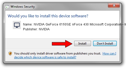 NVIDIA NVIDIA GeForce 6150SE nForce 430 Microsoft Corporation - WDDM v1.2 setup file 1782277