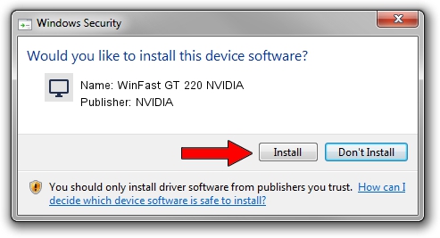 NVIDIA WinFast GT 220 NVIDIA setup file 1221208