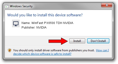 NVIDIA WinFast PX6500 TDH NVIDIA setup file 1585574