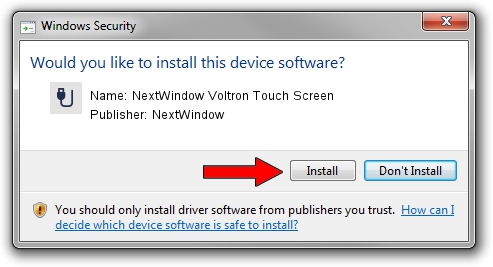 Nextwindow voltron touch screen driver update