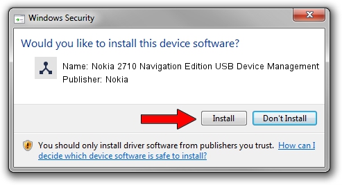 Nokia Nokia 2710 Navigation Edition USB Device Management driver installation 1042619