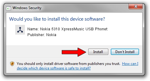 Nokia Nokia 5310 XpressMusic USB Phonet driver installation 1293542