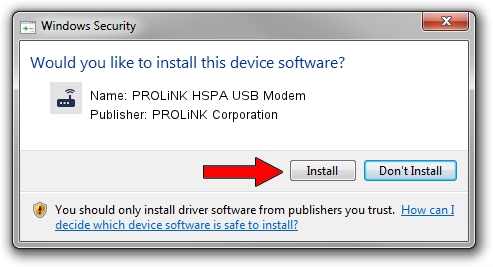 PROLiNK Corporation PROLiNK HSPA USB Modem driver download 913499