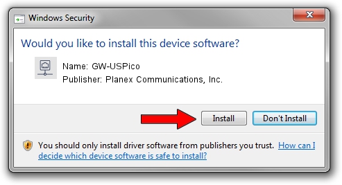 Planex Communications, Inc. GW-USPico driver installation 811847