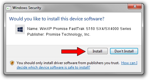 Promise Technology, Inc. WinXP Promise FastTrak S150 SX4/SX4000 Series driver installation 3234974