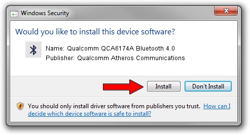 Qualcomm Atheros Communications Qualcomm QCA6174A Bluetooth 4.0 driver installation 4044350