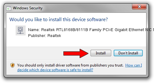 Realtek Realtek RTL8168B/8111B Family PCI-E Gigabit Ethernet NIC NDIS 6.0 setup file 1005172