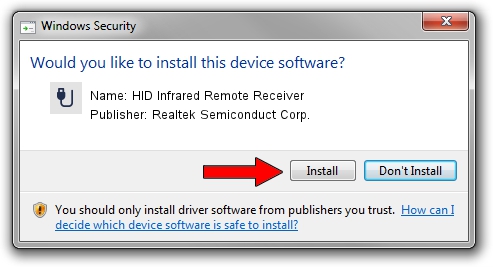 Realtek Semiconduct Corp. HID Infrared Remote Receiver driver installation 3824707