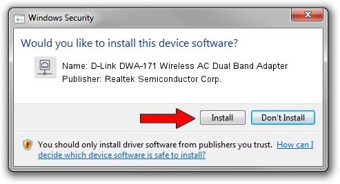 Realtek Semiconductor Corp. D-Link DWA-171 Wireless AC Dual Band Adapter driver installation 3985333