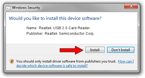 Realtek Semiconductor Corp. Realtek USB 2.0 Card Reader setup file 3871430