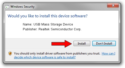 Realtek Semiconductor Corp. USB Mass Storage Device setup file 1110411