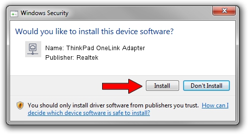 Realtek ThinkPad OneLink Adapter driver installation 3995700