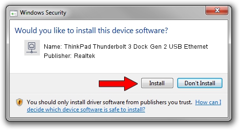 Realtek ThinkPad Thunderbolt 3 Dock Gen 2 USB Ethernet driver installation 3995697