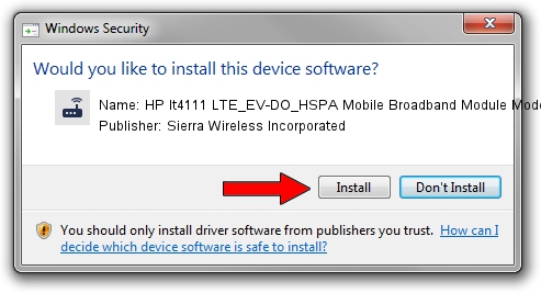 Sierra Wireless Incorporated HP lt4111 LTE_EV-DO_HSPA Mobile Broadband Module Modem driver installation 3976500