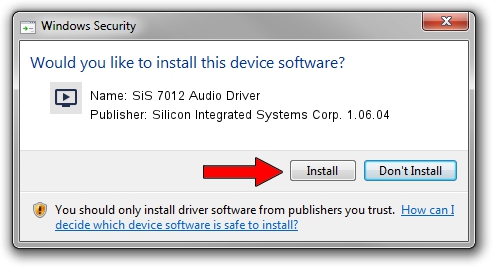 Silicon Integrated Systems Corp. 1.06.04 SiS 7012 Audio Driver driver installation 1497903