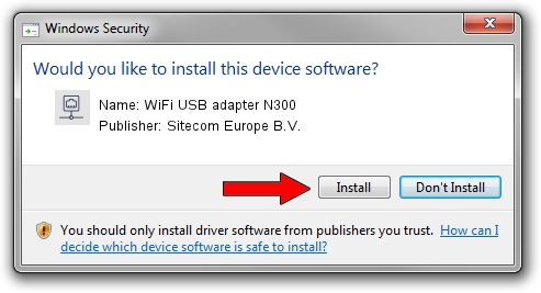 Sitecom Europe B.V. WiFi USB adapter N300 driver installation 1743071