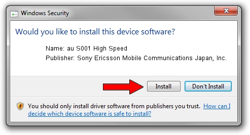 Sony Ericsson Mobile Communications Japan, Inc. au S001 High Speed driver installation 1134209