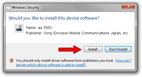 Sony Ericsson Mobile Communications Japan, Inc. au S002 driver installation 1110605