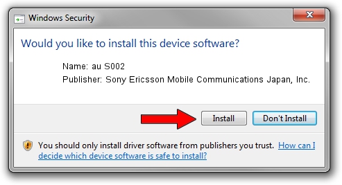 Sony Ericsson Mobile Communications Japan, Inc. au S002 driver download 1485902