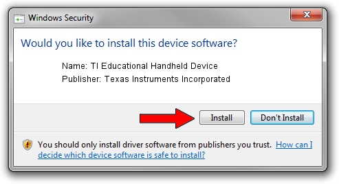 Texas Instruments Incorporated TI Educational Handheld Device setup file 1870537