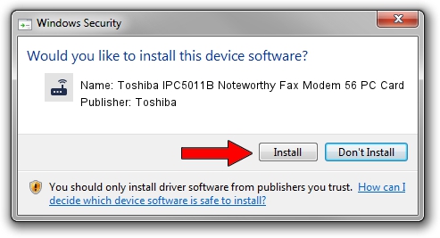 Toshiba Toshiba IPC5011B Noteworthy Fax Modem 56 PC Card driver download 1174910