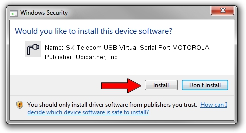 Ubipartner, Inc SK Telecom USB Virtual Serial Port MOTOROLA driver installation 1402845