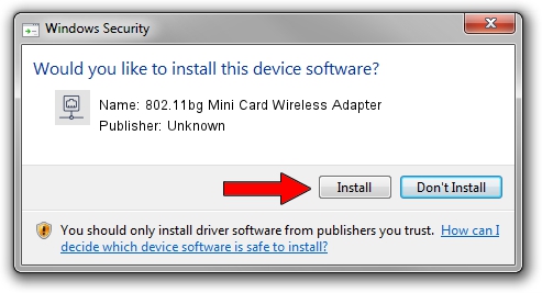 Unknown 802.11bg Mini Card Wireless Adapter setup file 3811289