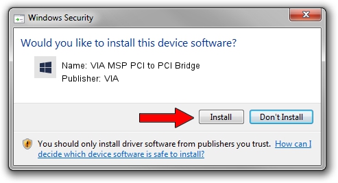 VIA VIA MSP PCI to PCI Bridge setup file 1630174