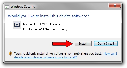 and install eMPIA 2861 Device driver id 1038607